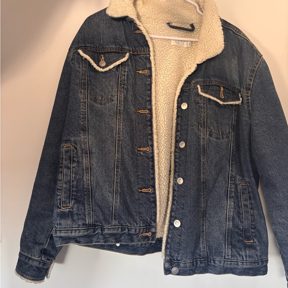Blue Denim Sherpa Jacket
